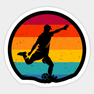 Soccer Retro Vintage Soccer Player Gift Sticker